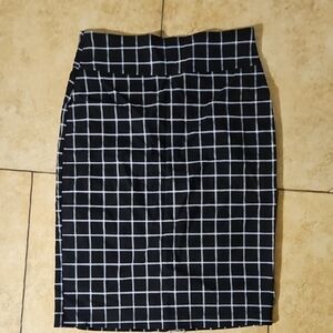 Black and White Checkered Skirt